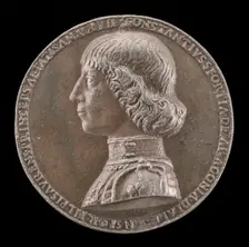 Costanzo Sforza, 1447-1483, Lord of Pesaro 1473 [obverse], 1475. Creator: Gianfrancesco Enzola