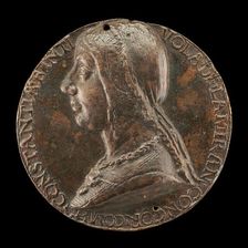 Costanza Bentivoglio, Wife of Antonio Pico della Mirandola 1473, Countess of Concordia 1483 [obverse Creator: Unknown