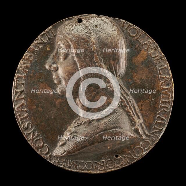 Costanza Bentivoglio, Wife of Antonio Pico della Mirandola 1473, Countess of Concordia 1483 [obverse Creator: Unknown.