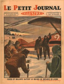 Costes and Bellonte beat the flying distance record, 1929. Creator: Unknown