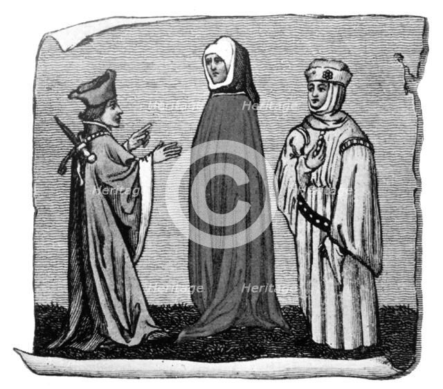 Costume, 14th century, (1910). Artist: Unknown