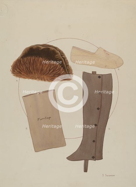 Costume Accessories: Worn by T. Jefferson, c. 1936. Creator: Syrena Swanson.