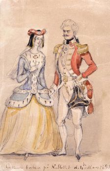 "Costume ball at the royal palace d. 4 March 1851". Creator: Fritz von Dardel