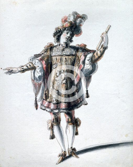 Costume design by Jean Berain the Elder, c1680. Artist: Jean Berain
