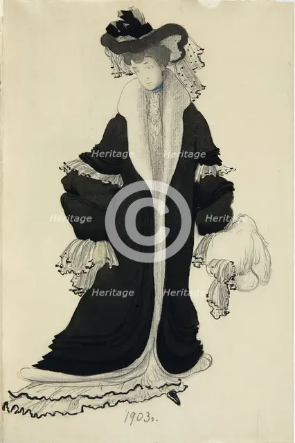 Costume design for Mrs. L. Bakst, 1903. Artist: Bakst, Léon (1866-1924)