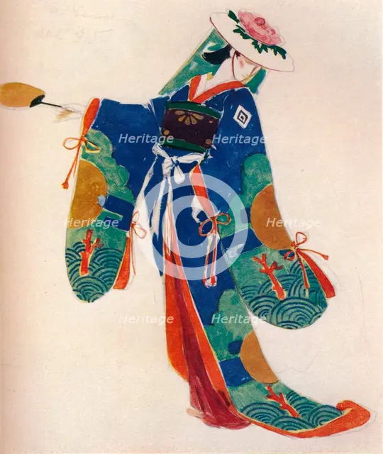 'Costume Design for a Lady of the Chorus, in The Mikado', c1926. Artist: Charles S Ricketts.