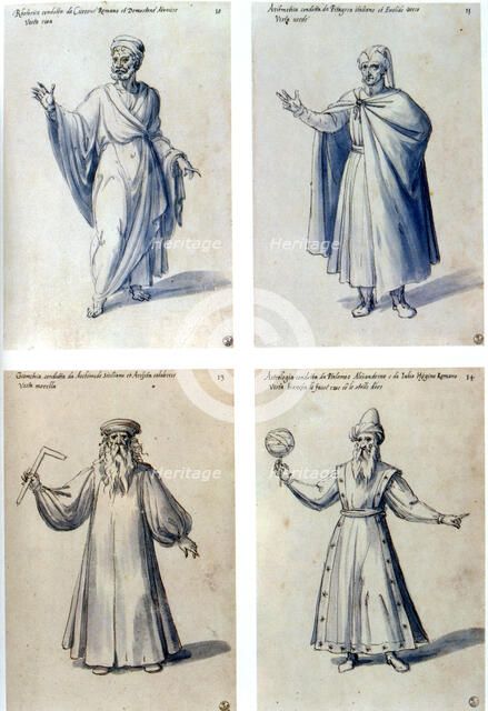 Costume design for classical figures, 16th century. Artist: Giuseppe Arcimboldi
