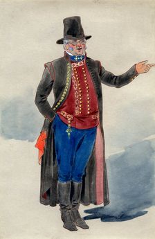 Costume design for Dear Little Denmark, Prince of Wales Theatre, 1909