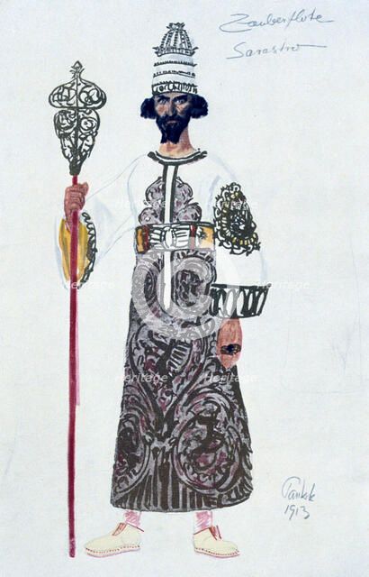 Costume design for Sarastro, 1913. Artist: Unknown