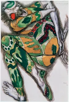 Costume design for Seefenfel, from Sadko, 1917. Artist: Leon Bakst