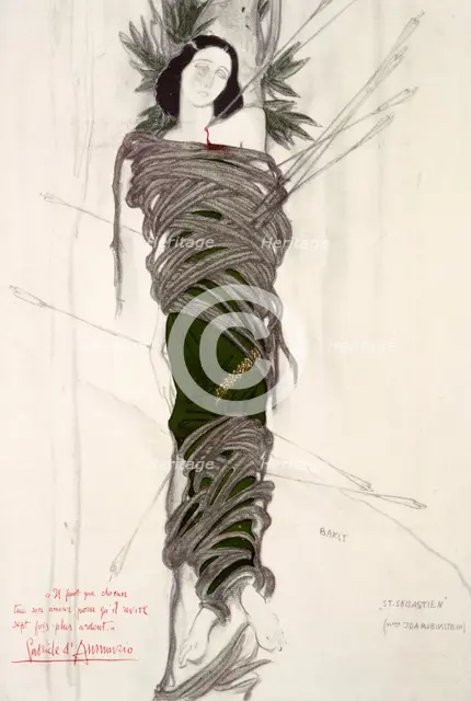 Costume design for the the ballet dancer Ida Rubinstein, 1911. Artist: Leon Bakst