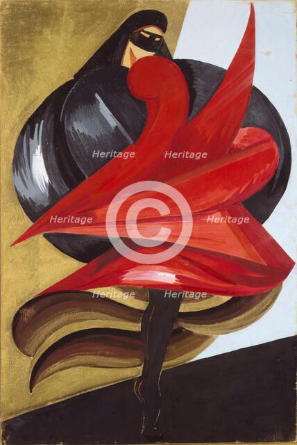 Costume design for the theatre play Romeo and Juliet by W. Shakespeare, 1921. Creator: Exter, Alexandra Alexandrovna (1882-1949).