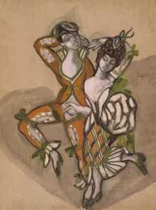 Costume design for the theatre play The Marriage of Figaro by P. de Beaumarchais, 1915. Creator: Sudeykin, Sergei Yurievich (1882-1946)