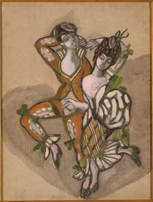 Costume design for the theatre play The Marriage of Figaro by P. de Beaumarchais, 1915. Creator: Sudeykin, Sergei Yurievich (1882-1946)