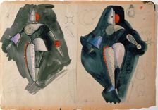 Costume design for the Triadic Ballet , 1920s