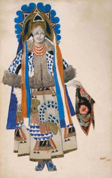 Costume design for the Vaudeville Old Moscow at the Théâtre Femina in Paris, 1922