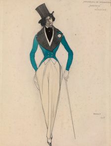 Costume design for the ballet Carnaval by R. Schumann, 1915