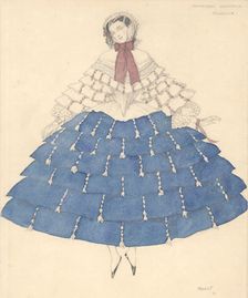 Costume design for the ballet Carnaval by R. Schumann, 1910. Creator: Bakst, Léon (1866-1924)