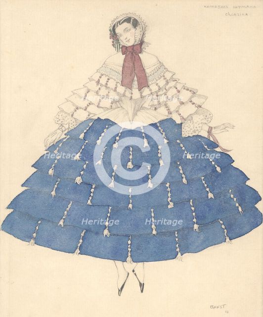 Costume design for the ballet Carnaval by R. Schumann, 1910. Creator: Bakst, Léon (1866-1924).