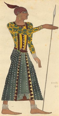 Costume design for the ballet Cleopatra by A. Arensky, 1912. Creator: Bakst, Léon (1866-1924)