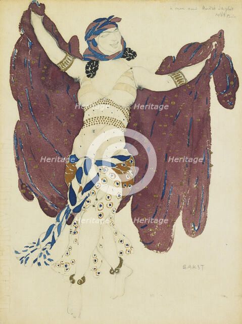 Costume design for the ballet Cleopatra by A. Arensky. Artist: Bakst, Léon (1866-1924)