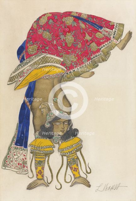 Costume design for the Ballet Blue God by R. Hahn, 1912. Artist: Bakst, Léon (1866-1924)