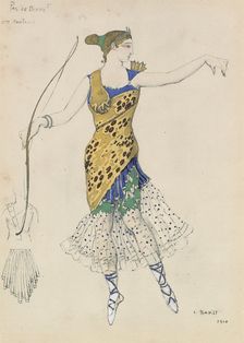 Costume design for the ballet Diane et Actéon Pas de deux (Pas de Diane) , 1910