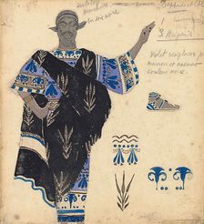 Costume design for the ballet Hélène de Sparte by E. Verhaeren and D. de Séverac, 1912