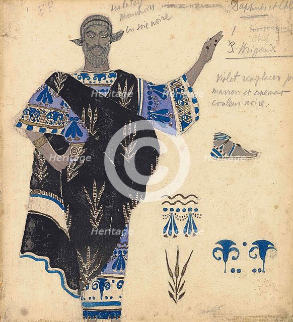 Costume design for the ballet Hélène de Sparte by E. Verhaeren and D. de Séverac, 1912.