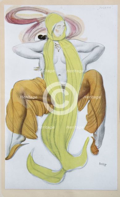 Costume design for the Ballet La Légende de Joseph by R. Strauss, 1914. Artist: Bakst, Léon (1866-1924)