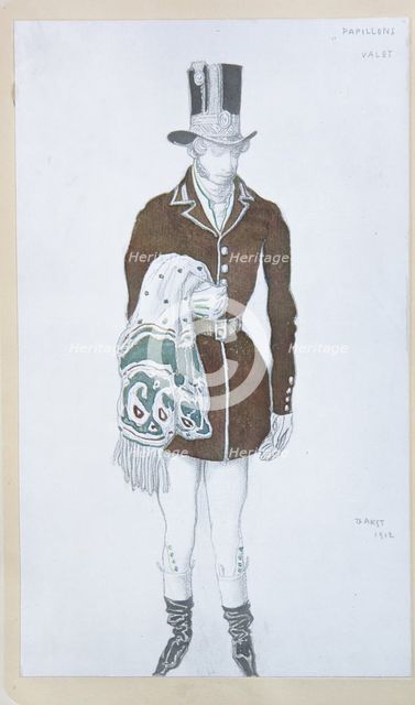Costume design for the ballet Les Papillons by Robert Schumann, 1912. Artist: Bakst, Léon (1866-1924)