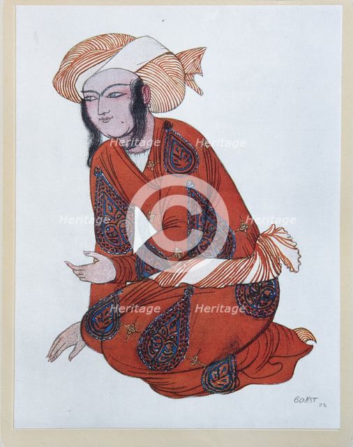 Costume design for the ballet Sheherazade by N. Rimsky-Korsakov, 1922. Artist: Bakst, Léon (1866-1924)