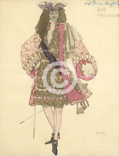 Costume design for the ballet Sleeping Beauty by P. Tchaikovsky. Artist: Bakst, Léon (1866-1924)