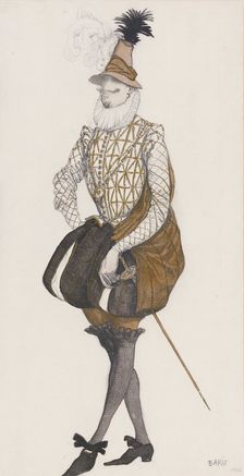 Costume design for the ballet Sleeping Beauty by P. Tchaikovsky. Artist: Bakst, Léon (1866-1924)