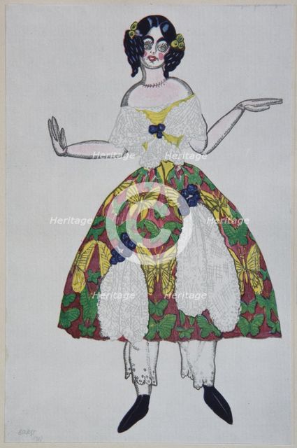 Costume design for the ballet The Magic Toy Shop by G. Rossini, 1919. Artist: Bakst, Léon (1866-1924)