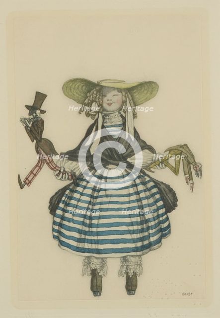 Costume design for the ballet The Fairy Doll by J. Bayer, 1903. Artist: Bakst, Léon (1866-1924)