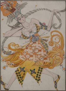 Costume design for the ballet The Firebird (L'oiseau de feu) by I. Stravinsky