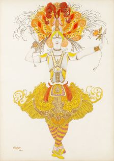 Costume design for the ballet The Firebird (L'oiseau de feu) by I. Stravinsky, 1922