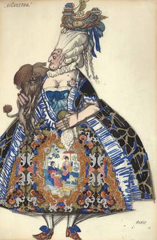 Costume design for the ballet "The Good-Humoured Ladies" by Scarlatti, 1916