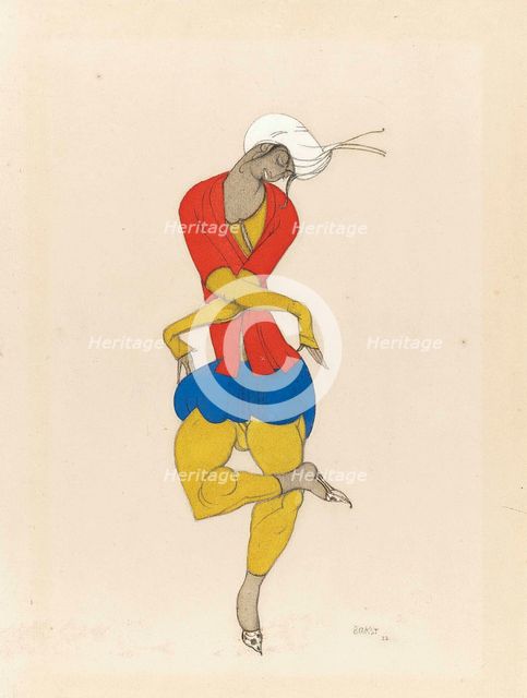 Costume design for the ballet The Rite of Spring by I. Stravinsky. Adoration of the Earth (L'Adora