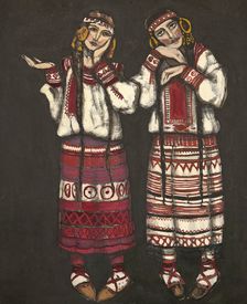 Costume design for the ballet The Rite of Spring (Le Sacre du Printemps) by I. Stravinski, 1930. Artist: Roerich, Nicholas (1874-1947)