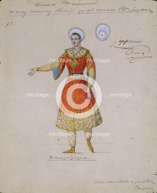 Costume design for the ballet Tsarina Syuyumbeki by A. Blanche, 1832. Artist: Serkov (Early 19th cen.)