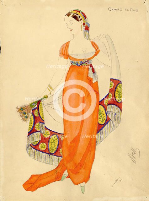 Costume design for the comedy Woe from Wit by A. Griboyedov (Meyerhold's theatre), 1928. Creator: Ulyanov; Nikolai Pavlovich (1875-1949).