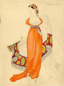 Costume design for the comedy Woe from Wit by A. Griboyedov (Meyerhold's theatre), 1928. Creator: Ulyanov; Nikolai Pavlovich (1875-1949)