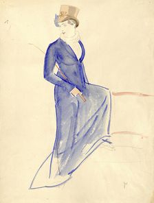 Costume design for the comedy Woe from Wit by A. Griboyedov (Meyerhold's theatre), 1928. Creator: Ulyanov; Nikolai Pavlovich (1875-1949)