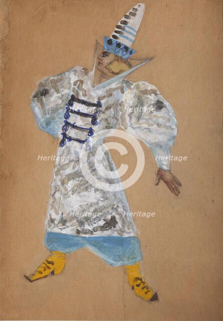 Costume design for the opera The golden Cockerel by N. Rimsky-Korsakov. Artist: Malyutin, Sergei Vasilyevich (1859-1937)