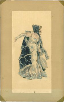Costume design for the opera Tosca by Giacomo Puccini, 1899. Creator: Hohenstein, Adolfo (1854-1928)