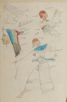 Costume design for the opera Aida by Giuseppe Verdi, Paris, Théâtre national de l'Opéra, 22.03.1880