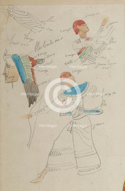 Costume design for the opera Aida by Giuseppe Verdi, Paris, Théâtre national de l'Opéra, 22.03.1880,