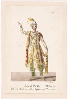 Costume design for the Opera "Aladin, ou La Lampe merveilleuse" by Nicolas Isouard, 1822. Creator: Garneray, Auguste (1785-1824)